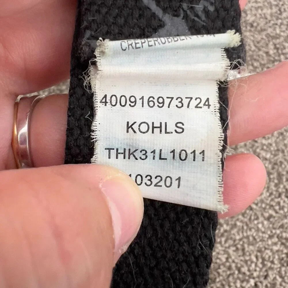Kohls Black Patterned D-Ring Belt for Boy